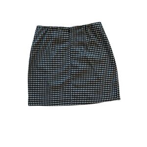 Modern Eyeshadow black and white plaid mini skirt
